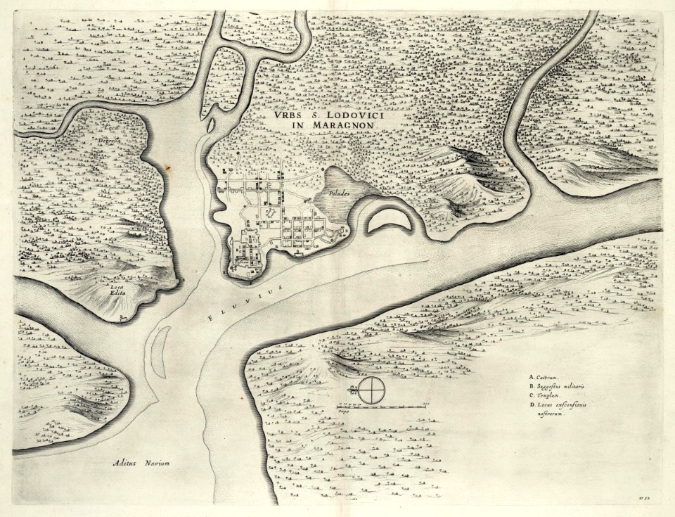 AMH-7325-KB Map of the city of S. Luis de Maragnon