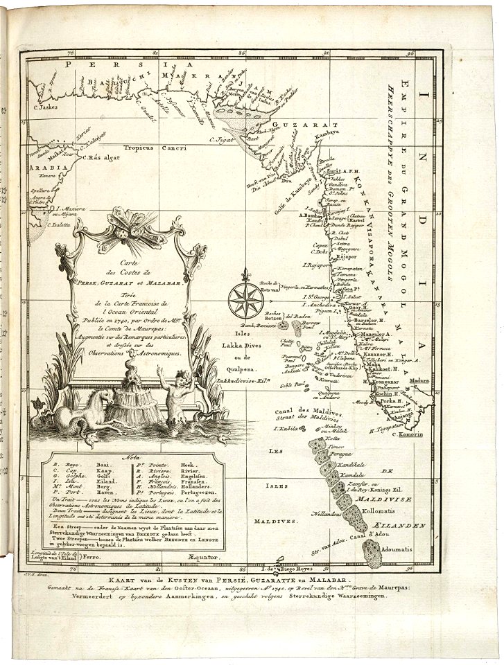 AMH-7878-KB Map of the coast of Iran to the west coast of India ...