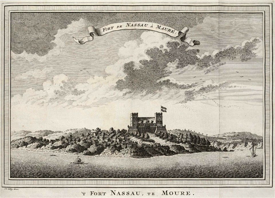 AMH-7935-KB View of Fort Nassau at Moure