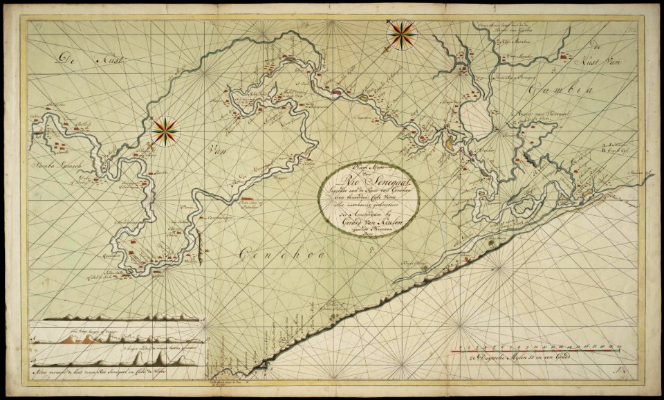 AMH-7598-NA Map of the west coast of Africa, Senegal