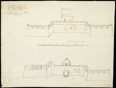 AMH-7703-NA Views of the eastern and southern aspects of the Vredenburg fort at Komenda
