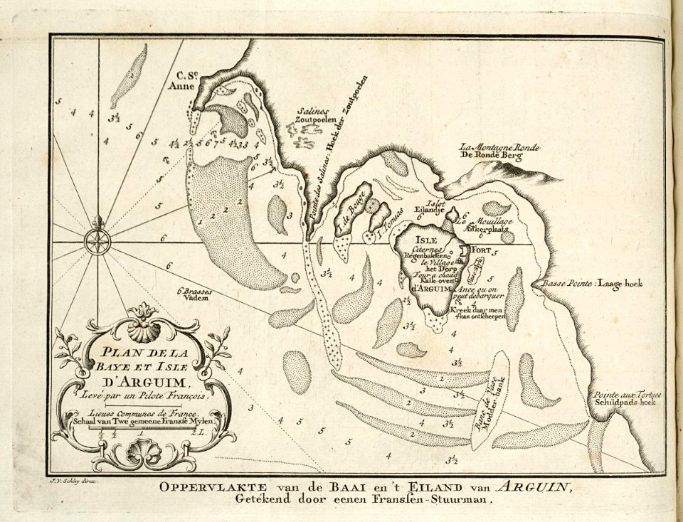 AMH-7886-KB Map of the bay and island of Arguin