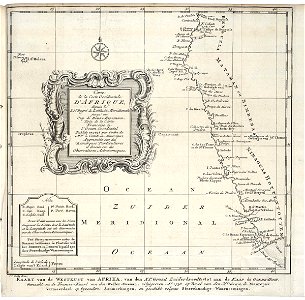 AMH-7883-KB Map of the west coast of Africa, from 11 degrees south latitude to the Cape of Good Hope