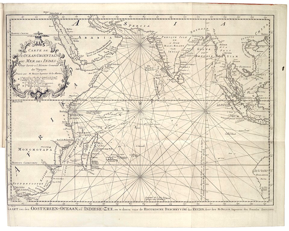AMH-7873-KB Map of the Indian Ocean