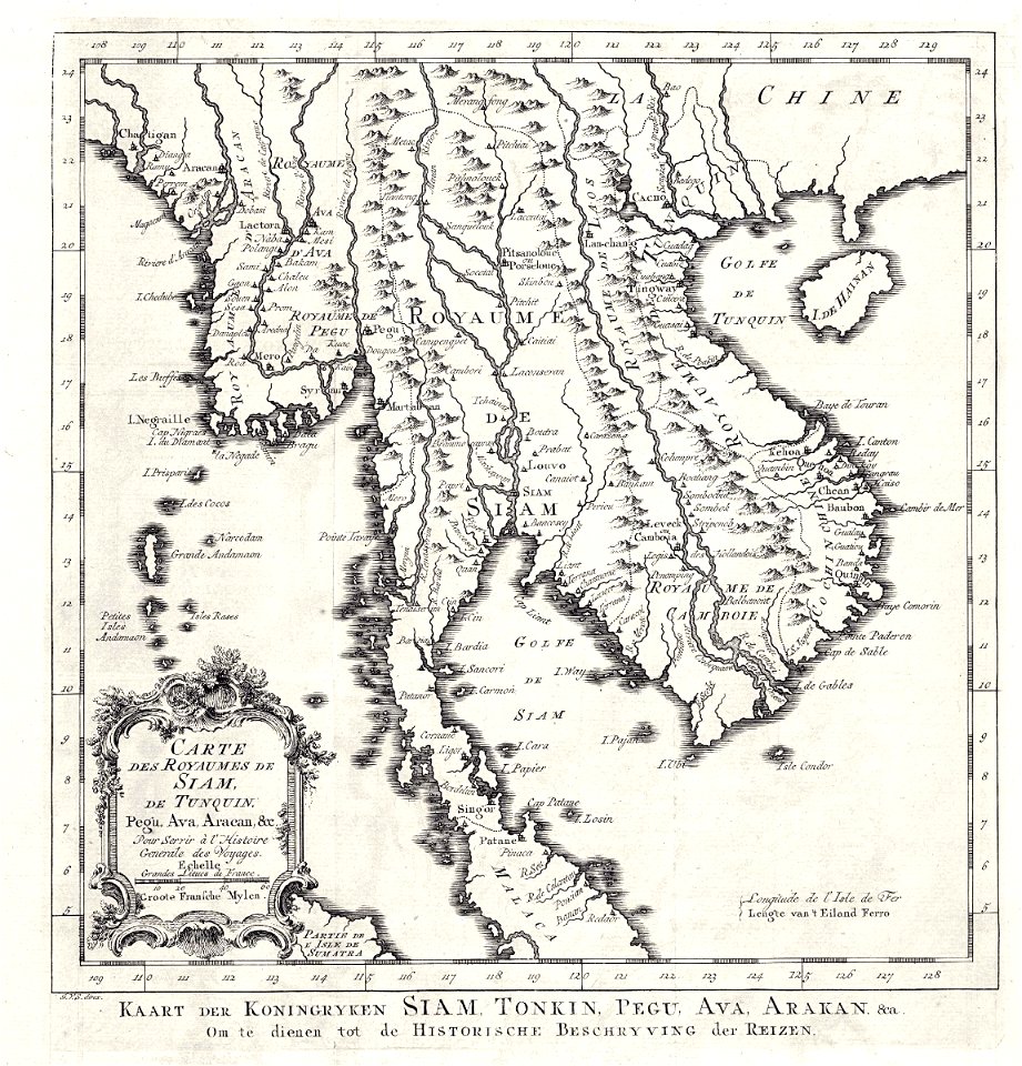 AMH-8003-KB Map of Siam, Tonkin, Pegu, Ava and Arakan