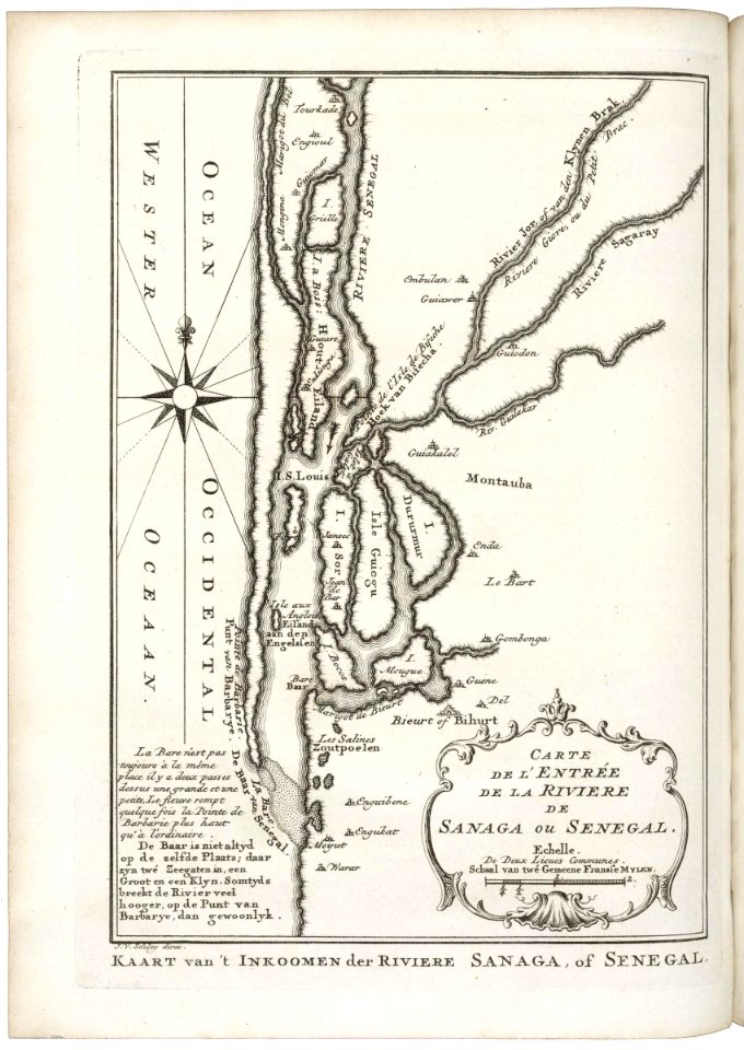 AMH-7895-KB Map of the mouth of the Senegal river