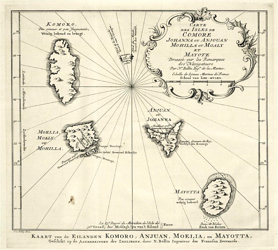 AMH-7952-KB Map of the Comoros