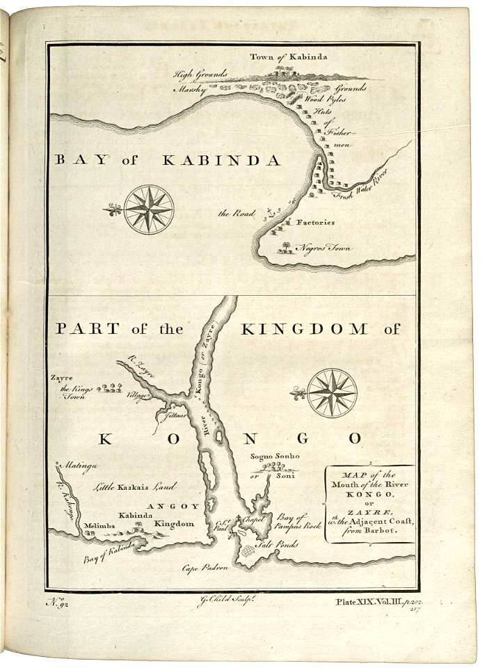 AMH-7901-KB Map of the bay of Kabinda and the mouth of the Congo river