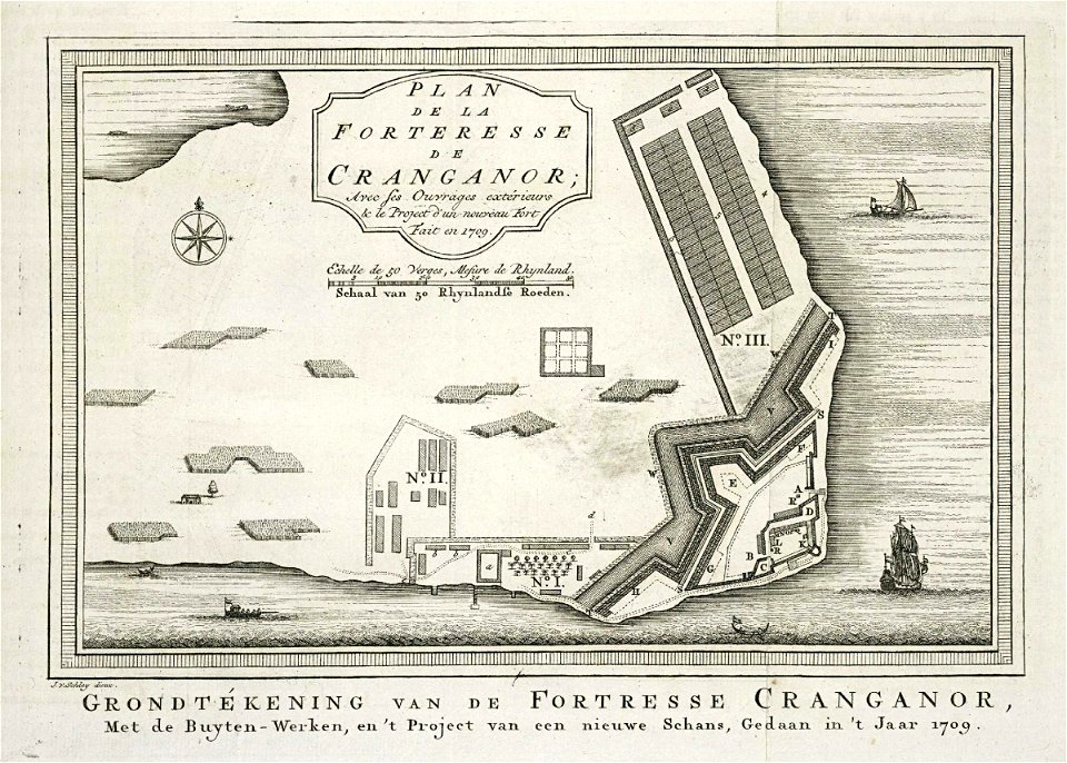 AMH-8021-KB Floor plan of the fort at Cranganor