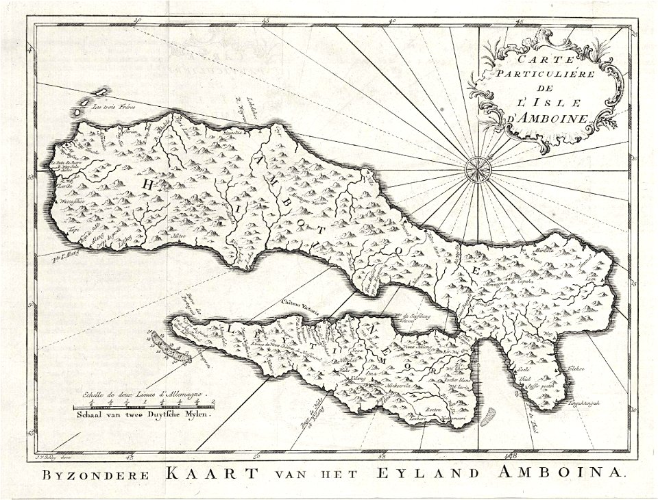 AMH-7994-KB Map of the island of Ambon