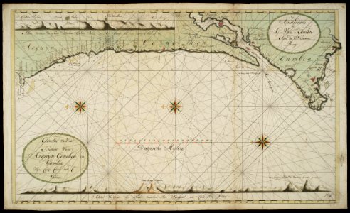 AMH-7597-NA Map of the west coast of Africa, Senegal