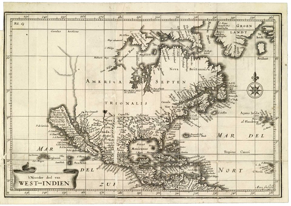AMH-7921-KB Map of North America and the Caribbean