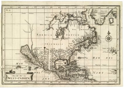 AMH-7921-KB Map of North America and the Caribbean
