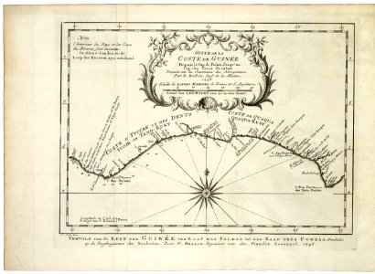 AMH-7943-KB Map of the West African coast, from Cape das Palmas to Cape Tres Puntas