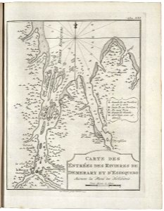 AMH-8051-KB Map of the mouth of the Demerary and Essequebo River