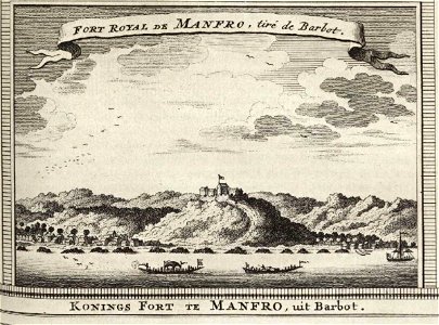 AMH-7939-KB View of Fort Groot Frederiksborg at Princes Town