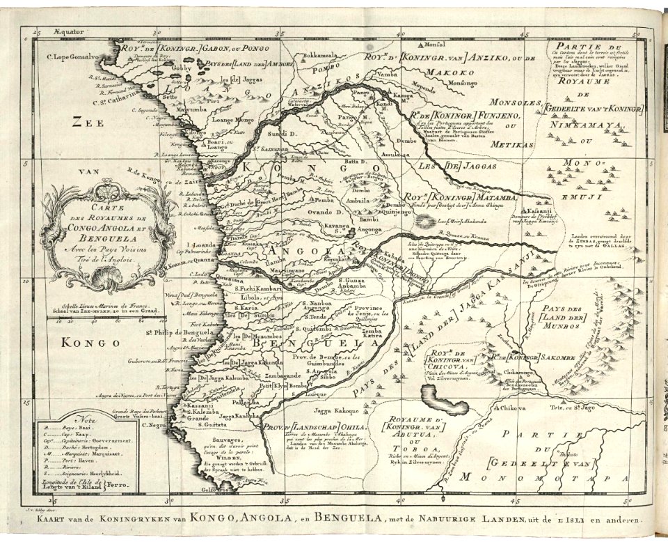 AMH-7955-KB Map of the coasts of Congo, Angola and Benguela