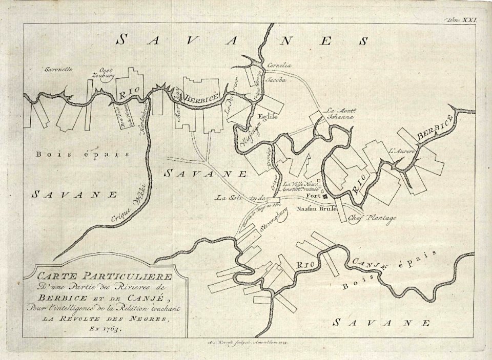 AMH-8057-KB Map of a part of the rivers of Berbice and Canjé