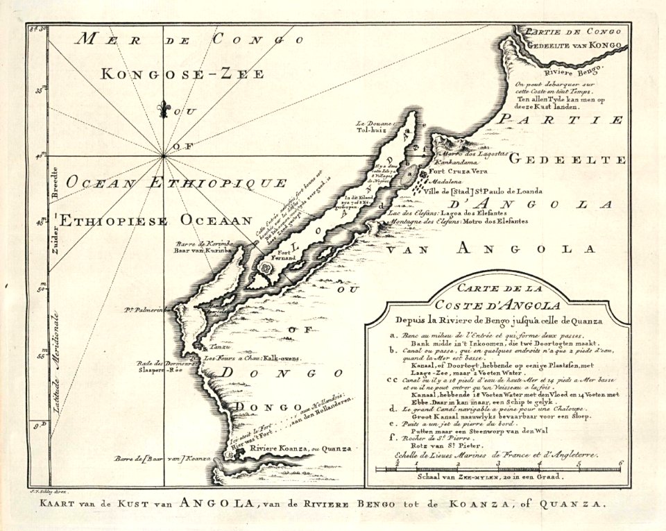 AMH-7957-KB Map of part of the Angolan coast