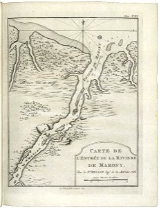 AMH-8048-KB Map of the mouth of the Marrowijne River