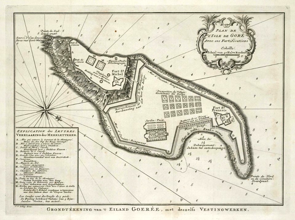 AMH-7888-KB Map of the island of Goeree