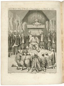 AMH-7913-KB Don Alvaro, the King of Congo, gives an audience to the Dutch in 1642
