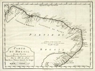 AMH-8044-KB Map of part of the Brazilian coast