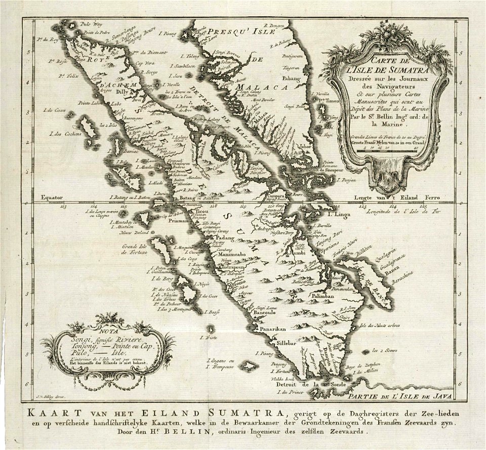 AMH-8011-KB Map of the island of Sumatra