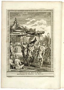 AMH-7924-KB Print depicting the circumcision of the king of Bantam