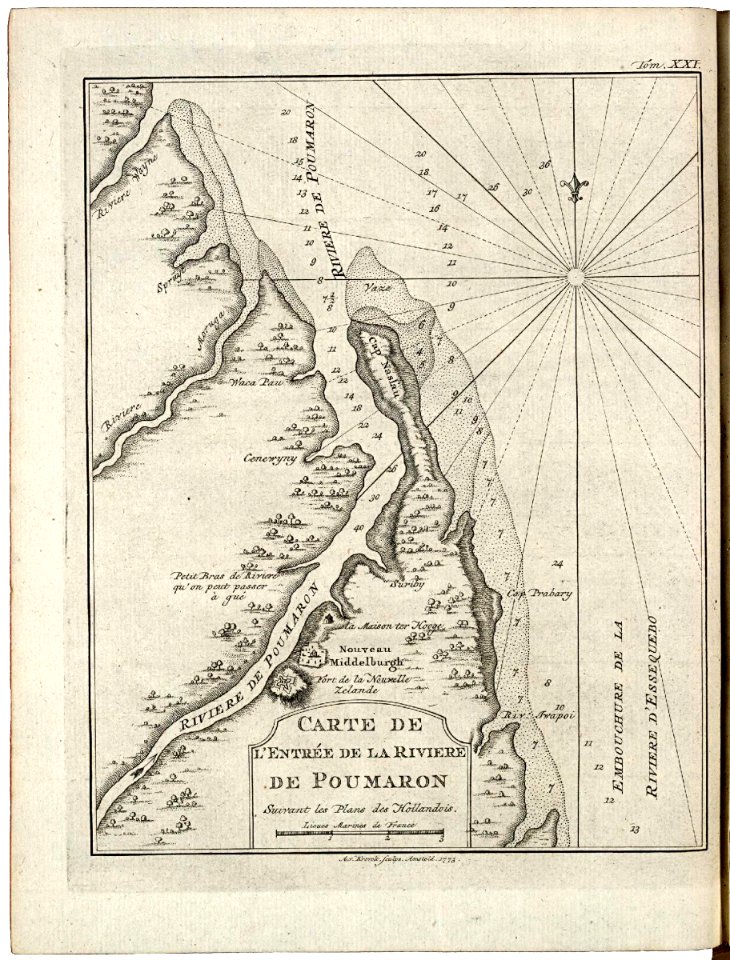 AMH-8050-KB Map of the mouth of the Poumaron