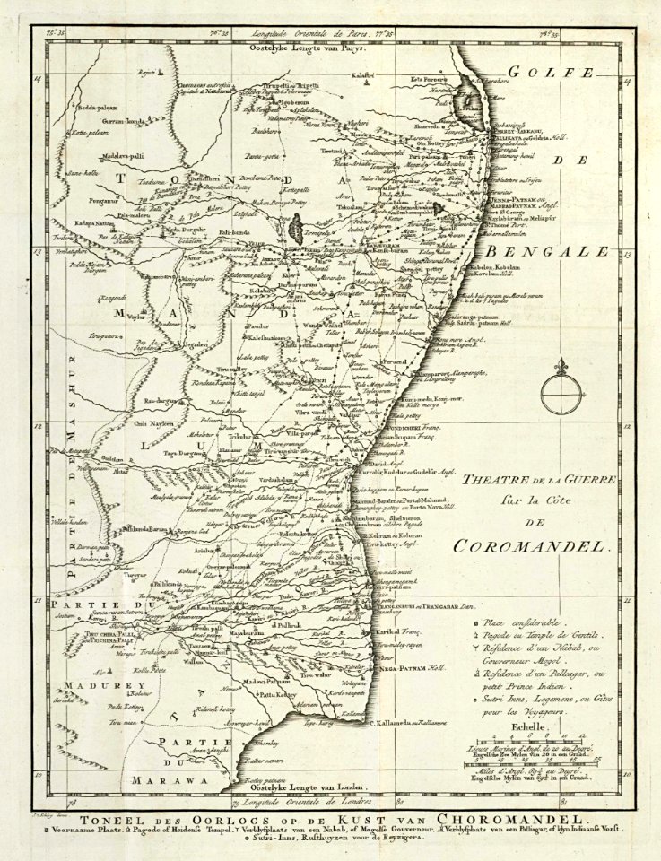 AMH-8023-KB Map of the theatre of war on the Cormandel coast