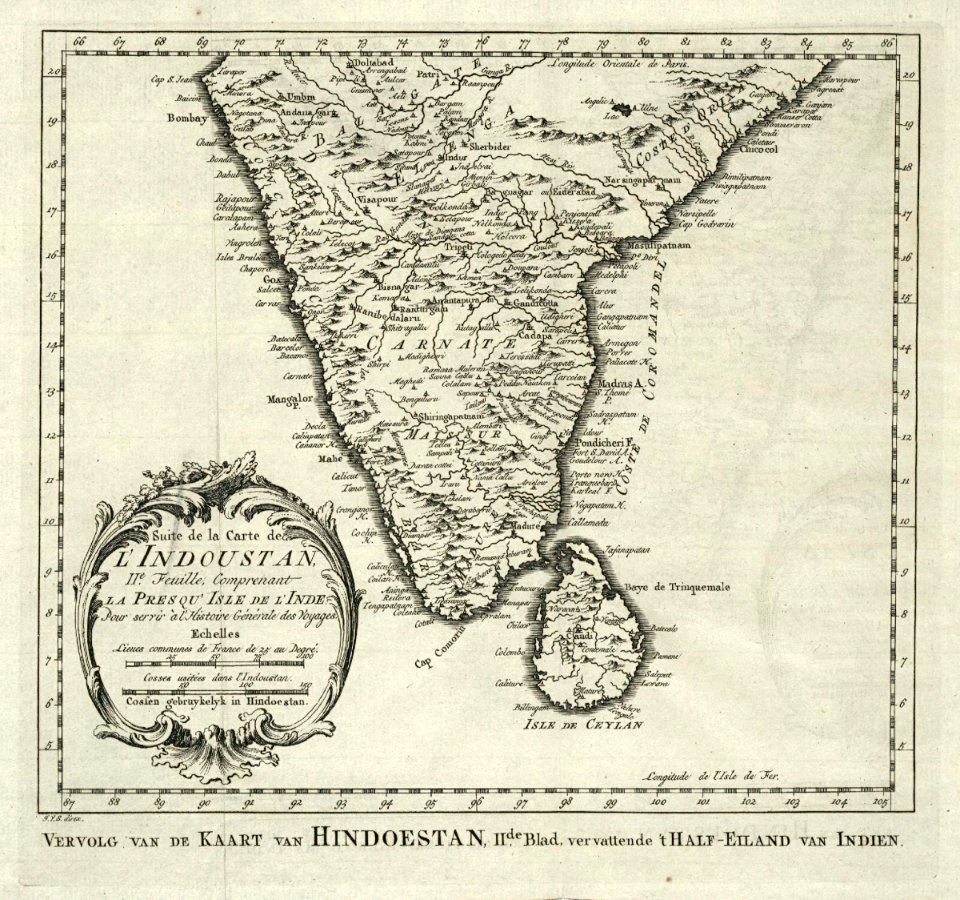 AMH-8013-KB Map of the southern part of India