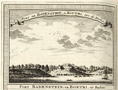 AMH-7936-KB View of Fort Badenstein at Boutrou. Free illustration for personal and commercial use.