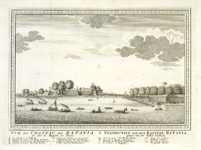 AMH-7977-KB View of Batavia Castle from the sugar warehouse