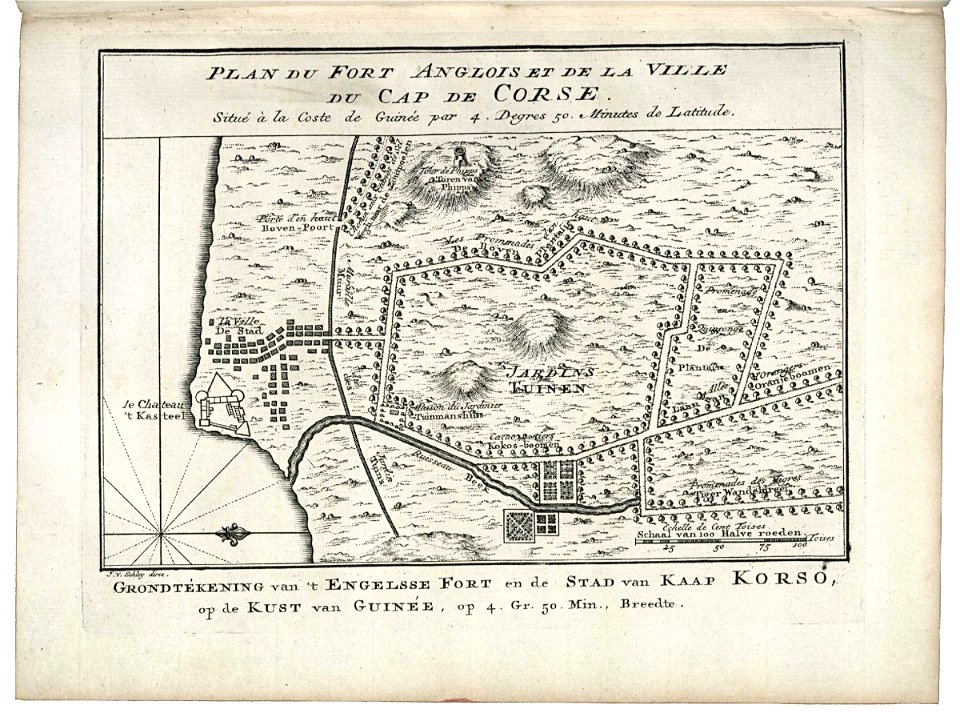 AMH-8061-KB Map of Cape Corso with the British fort