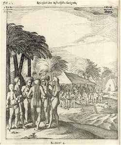 AMH-8124-KB Reception of the crew of the Eendracht on Cocoseiland