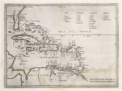 AMH-8115-KB Map of the Caribbean region