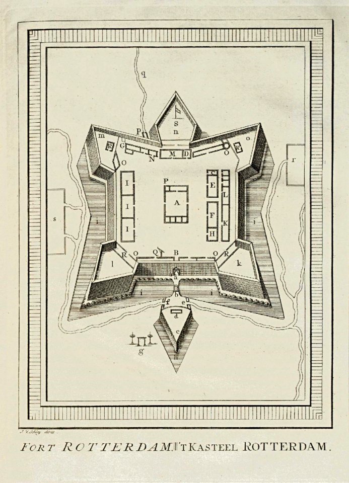 AMH-8028-KB Floor plan of Fort Rotterdam at Makassar