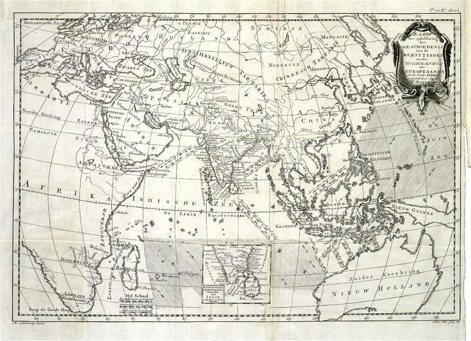 AMH-8110-KB Map of Asia, Africa, Europe and Australia