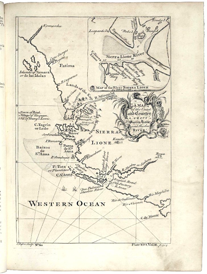 AMH-8167-KB Map of the coast of Sierra Leone