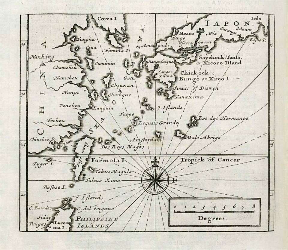 AMH-8129-KB Map of part of Japan, China and Formosa