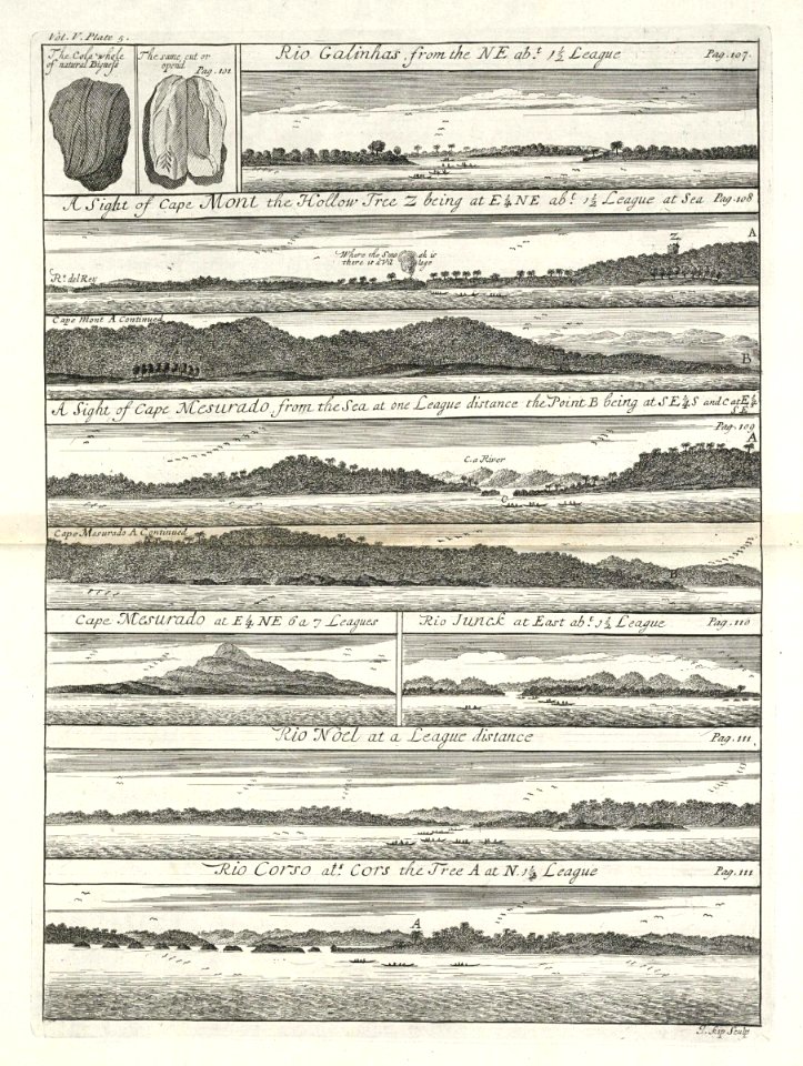 AMH-8135-KB Views of the West African coast, including Cape Mount