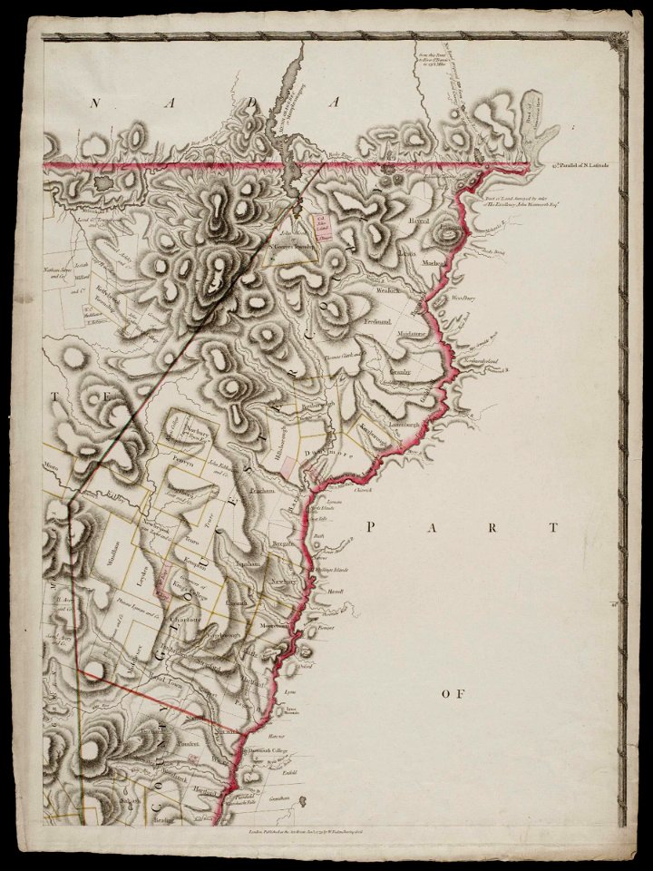 AMH-8625-NA Part of a chart showing the province of New York