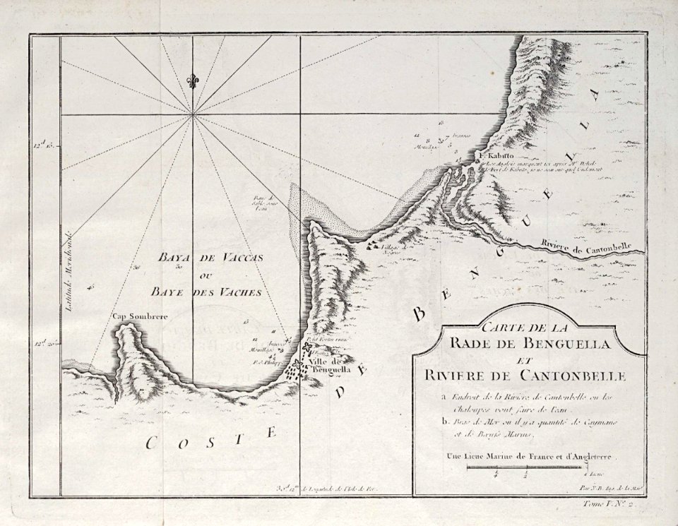 AMH-8082-KB Map of the Benguela roadstead and the Cantonbelle River