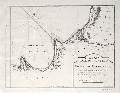 AMH-8082-KB Map of the Benguela roadstead and the Cantonbelle River