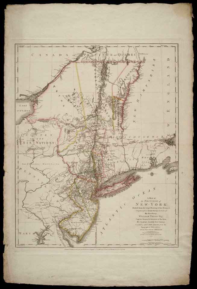 AMH-8622-NA Map of the area around New York
