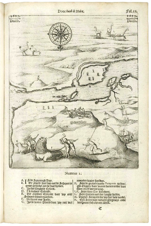 AMH-8120-KB Bird's eye view of Leeuweneiland and Porto Desire