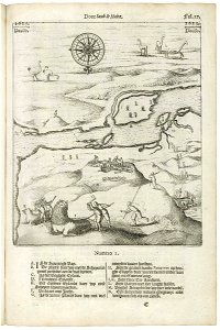 AMH-8120-KB Bird's eye view of Leeuweneiland and Porto Desire