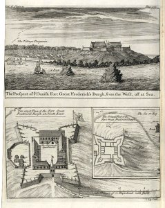 AMH-8145-KB View and plans of the fort of Groot Frederiksburg at Poquesoe