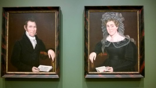 Ammi Phillips - Pendant Portraits of the Bassetts WP 20180527 091